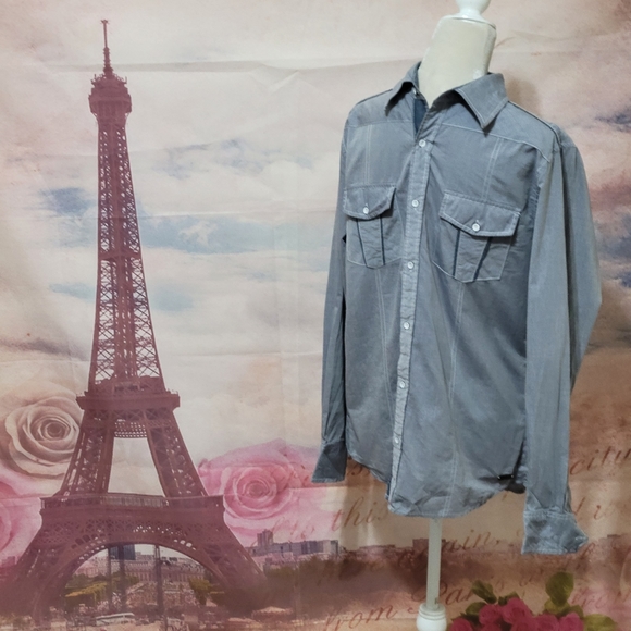 ⭐️ Buckle black slim fit button down shirt - Picture 2 of 6